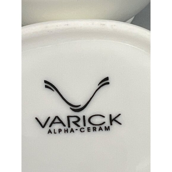 2 Varick Alpha Ceram Creamers Pourers White Porcelain Primitive Cottage Elegant - Picture 7 of 7